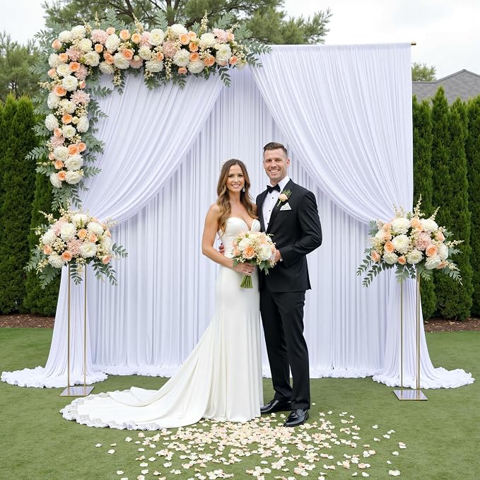 20ft×12ft White Backdrop Curtain - Image 2