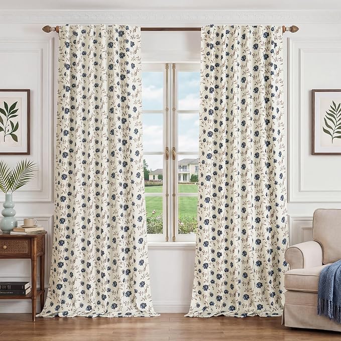 Beauoop Floral 100% Blackout Curtains - Image 2