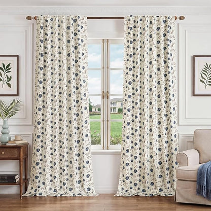 Beauoop Floral 100% Blackout Curtains - Image 2
