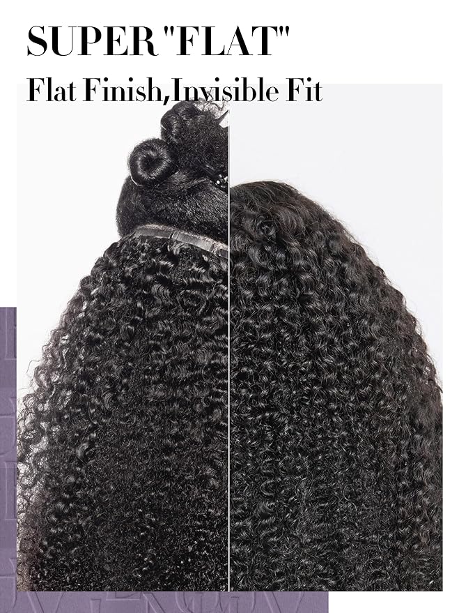 LUVME Curly Clip in Hair Extensions Real Human Hair Kinky Curly Clip Ins Fullness with 1 Pack for Women Brazilian Remy Human Hair Natural Black 135g 9pcs 16Inch