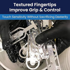 Adenna Dark Light Disposable Nitrile Gloves – 9 Mil, Heavy Duty Work Rubber Glove with Textured Grip, Non-Latex & Powder Free, Pack of 90, 2X-Large, Black