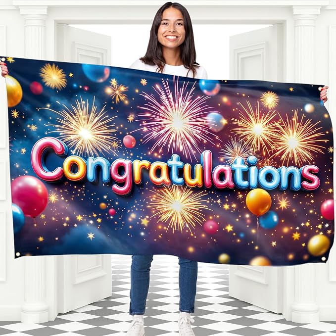 Congratulations Banner for Prom by Bravita