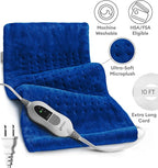 GENIANI XL Electric Heating Pad for Back Pain & Cramps Relief, Electric Throw, Birthday Christmas Gifts for Women, Men Auto Shut Off, Machine Washable, Heat Pad for Neck & Shoulder (Space Blue)