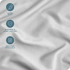Bare Home Microfiber Pillow Cases - Queen Size Set of 2 - Cooling Pillowcases - Double Brushed - Easy Care - Envelope Closure (Queen Pillowcase Set of 2, Cloud Grey)