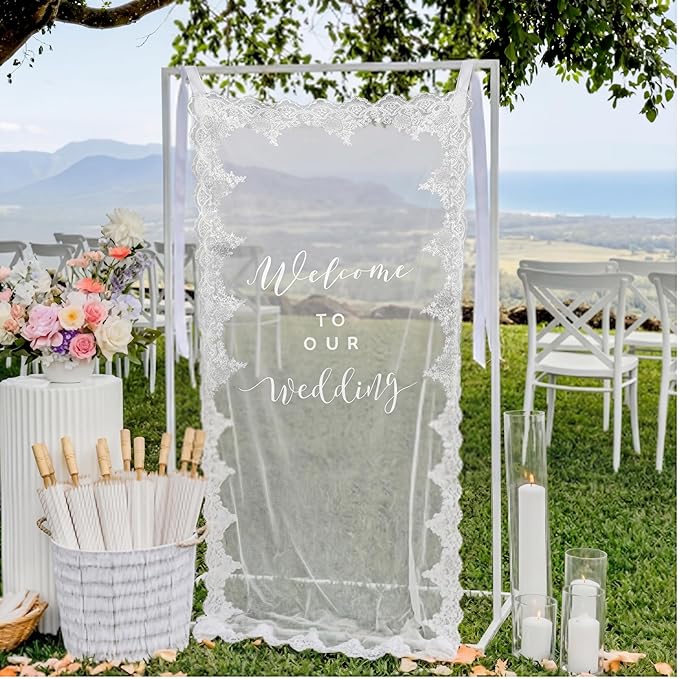Boao Sheer Wedding Welcome Sign - Image 3