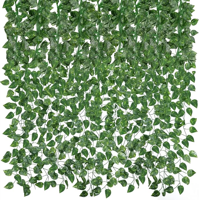 CEWOR 14 Pack 98ft Artificial Ivy Greenery Garland, Fake Vines Hanging Plants by CEWOR