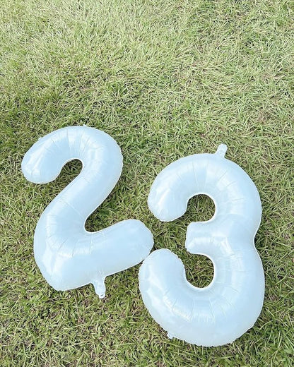 White Number 3 Balloon 40 Inch - Image 7
