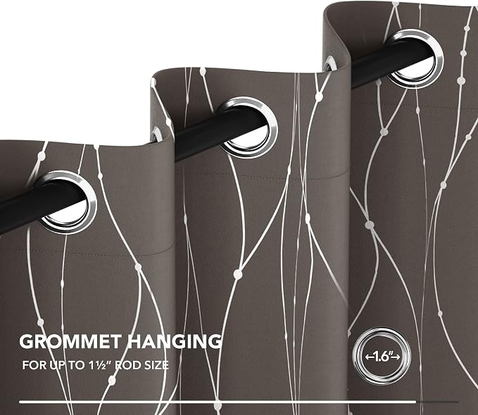 Deconovo Living Room Curtains 54 Inches Long, Thermal Insulated, Room Darkening - Image 7