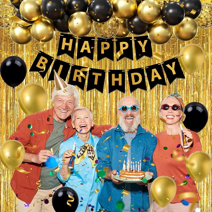 Gold 80th birthday decorations for men - Image 6