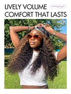 LUVME HAIR 7x6 HD Lace All-Day Comfort Wig PartingMax Lace Wigs Water Wave Curly Lace Front Wigs Human Hair Pre Cut Plucked Lace Frontal Glueless 24 Inches Hlighlight Color