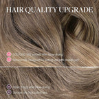 GOO GOO Clip in Hair Extensions Real Human Hair, Remy Human Hair Extensions Clip ins for Women, Natural Human Hair, 14inch 120g 7 Pcs, #9/18J/60 Chocolate Brown to Champagne Blonde Balayage