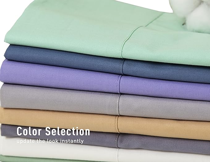 Sunflower King Pillowcases Set of 2, 100% Cotton King Size Pillow Cases 2, 20×40 inches Swamp, Soft and Breathable