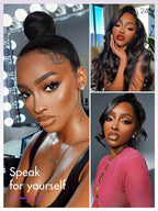 LUVME HAIR 22'' Loose Body Wave 360 Lace Frontal Wigs Human Hair Lace Glueless Human Hair Wig Pre Plucked Long Black Body Wave Wig