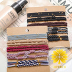 Boho Hair Ties For Girls, 20pcs Hair Tie Bracelet, Elastic Hair Ties, Hair Bands For Ponytails, Ponytail Holder For Daily Life, Sport, Cooking, Working