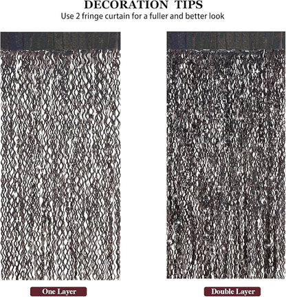 Black Foil Curtain Backdrop, CYLMFC 3 Pack 3.3 ft x 6.6 ft Sparkle Metallic - Image 5