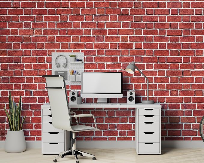 VitalCozy 15 x 10 ft Red Brick Wall Backdrop Fabric Brick Photo Background | - Image 5