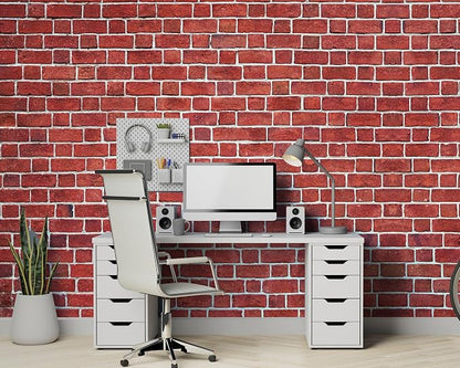 VitalCozy 15 x 10 ft Red Brick Wall Backdrop Fabric Brick Photo Background | - Image 5