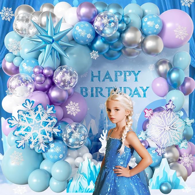 103pcs Winter Wonderland Balloon Garland Arch Kit - Image 4