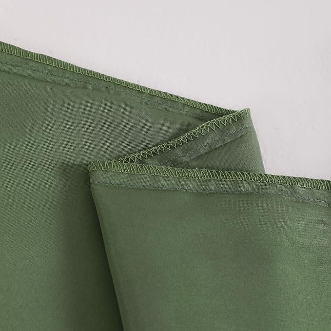 NTBAY 2 Pack Satin King Pillowcases for Hair and Skin, Luxurious and Silky Pillow Cases with Envelope Closure, 20x40 Inches, Olive Green