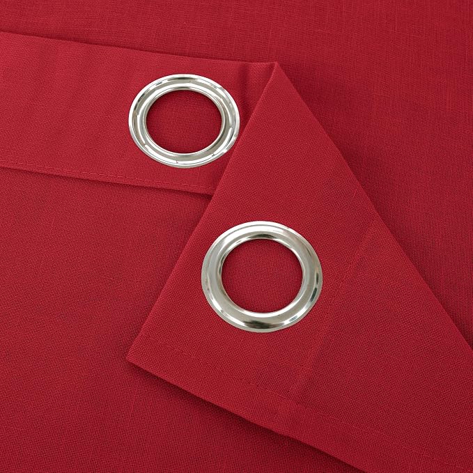 YoungsTex Red Linen Curtains 84 Inches Long - Image 8