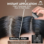 ELEVATE Hair Line Powder Instantly Conceal Hair Loss for Thinning Areas - Shadow Makeup - Root Cover Touch Up with Puff Touch - Instant Gray Coverage for Men and Women (Black)