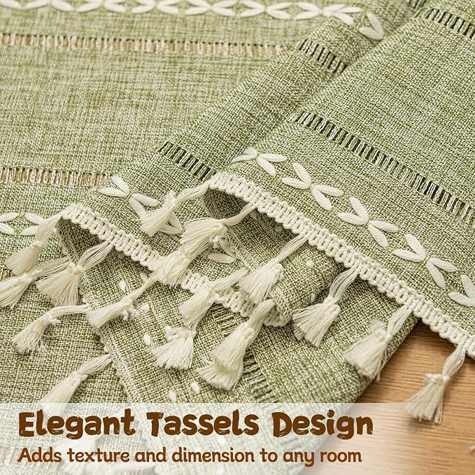 Sutuo Home Green Boho Door Curtains - Image 3