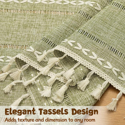 Sutuo Home Green Boho Door Curtains - Image 3