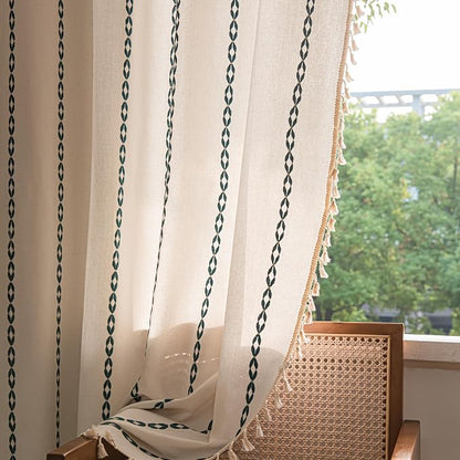 Sutuo Home Boho Curtains 108 Inches Long, Bohemian Drape - Image 8