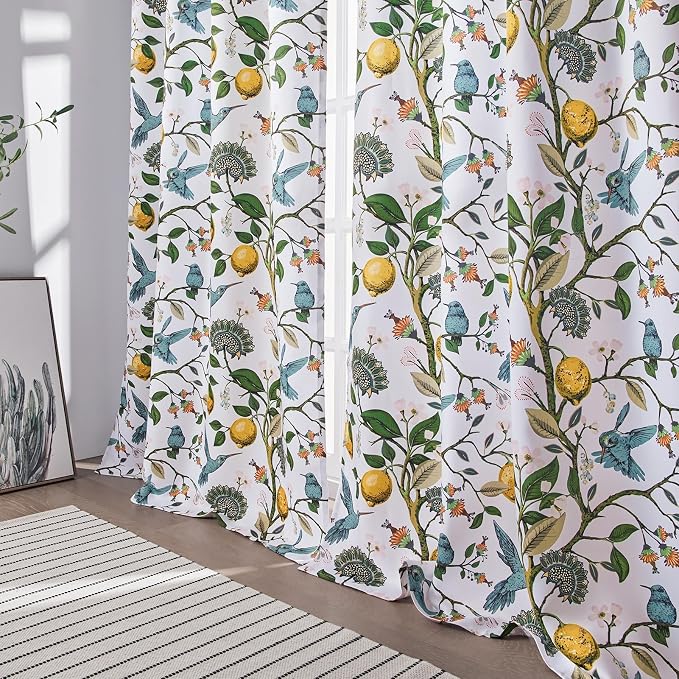 Topfinel White Pretty Pioneer Woman Blackout Curtains 63 Inches Length 2 Panels - Image 8