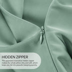 INFIIXSO Mulberry Silk Pillowcase for Hair and Skin, Silk Pillow Cases Queen Size Set of 2 with Hidden Zipper 20x30 Inches, Smooth and Soft Cooling Pillow Cases for Hot Sleepers(Mint Green, 2 Pack)