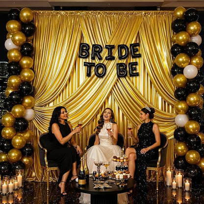 20x10ft Dark Gold Glitter Backdrop Curtain - Image 6
