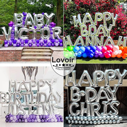 Lovoir 40 Inch Large Silver Letter O Balloons Big Size Jumbo Mylar Foil Helium - Image 6