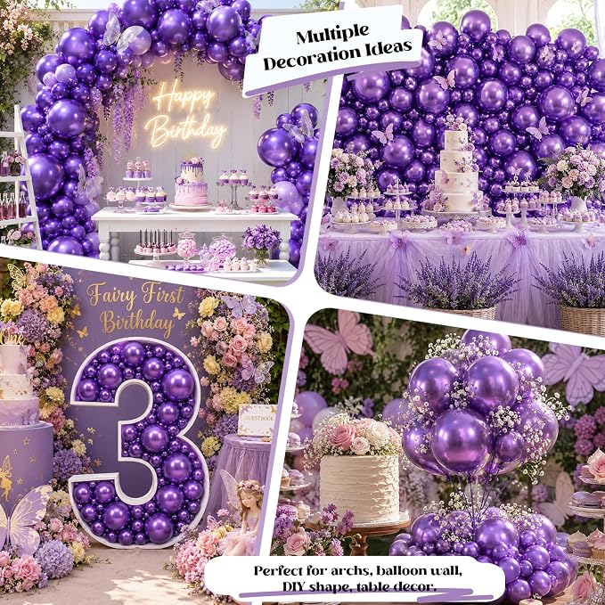 Metallic Purple Balloons - Image 5