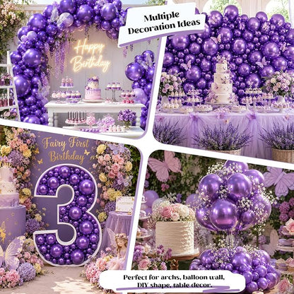 Metallic Purple Balloons - Image 5