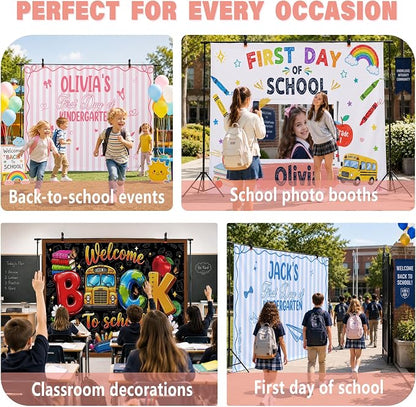 Custom Back to School Backdrop, Personalized First Day of School Photography - Image 7