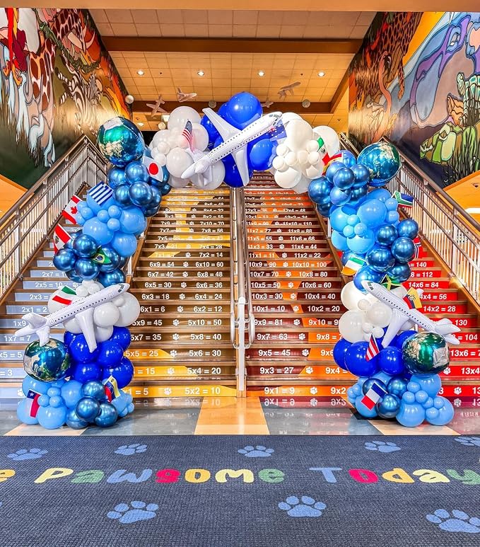 Blue White Balloons Arch Kit - Image 6