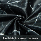 NTBAY 2 Pack Satin King Pillowcases for Hair and Skin, Luxurious and Silky Marbling Printed Pillow Cases with Envelope Closure, 20x36 Inches, Black