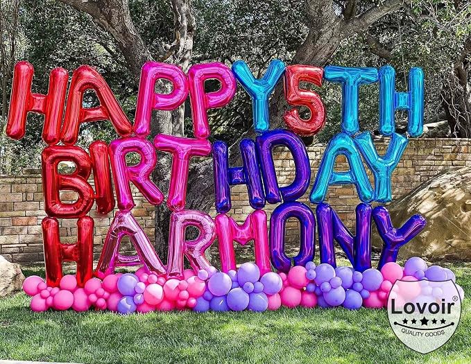 Lovoir 40 Inch Large Red Letter W Balloons Big Size Jumbo Mylar Foil Helium - Image 5
