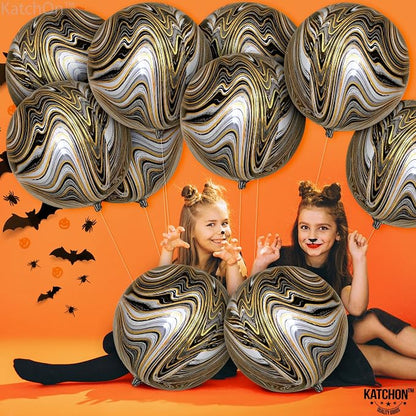 KatchOn, 4D Black and Gold Marble Balloons - Image 7