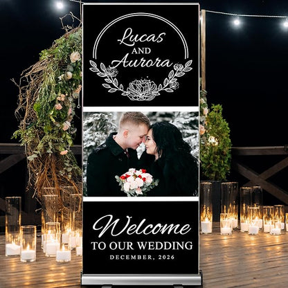 Custom Banner for Weddings READY IN 24HRS Choose your Design Retractable Banner - Image 7