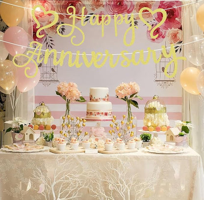 Pre-Strung Happy Anniversary Banner - Image 2