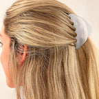 Camila Paris CP2555 French Hair Clip for Women for Thick Hair for Long Curly Wavy Hair, White, Girls Hair Claw Clips Jaw Styling Hair Accessories for Women, Strong Hold No Slip Grip, Made in France