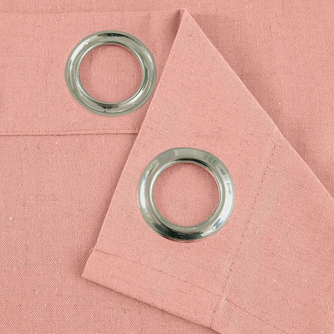 YoungsTex Dusty Rose Linen Curtains - Image 9