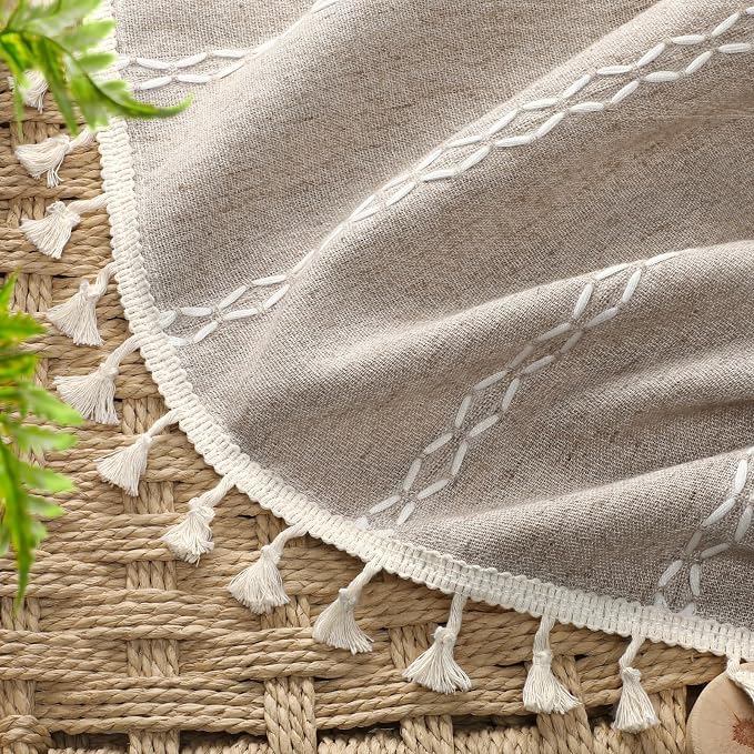 Khaki Brown Boho Blackout Curtains 72 Inch 2 Panels - Image 7