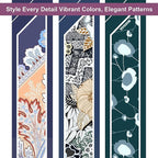 Skinny Scarf 3 Pack for Women – Bag Scarf, Silk Hair Scarves (Original Prints, Premium Twill, 3 Designs)