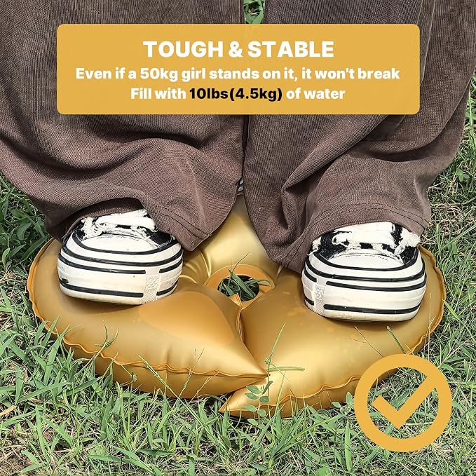 2 Pieces Golden Water Bag for Arch Stands Base, Heavy Weight Water Bag | Water - Image 3