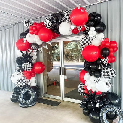 Racing Car Balloons Arch Garland Kit, Wheels Balloon - Image 5