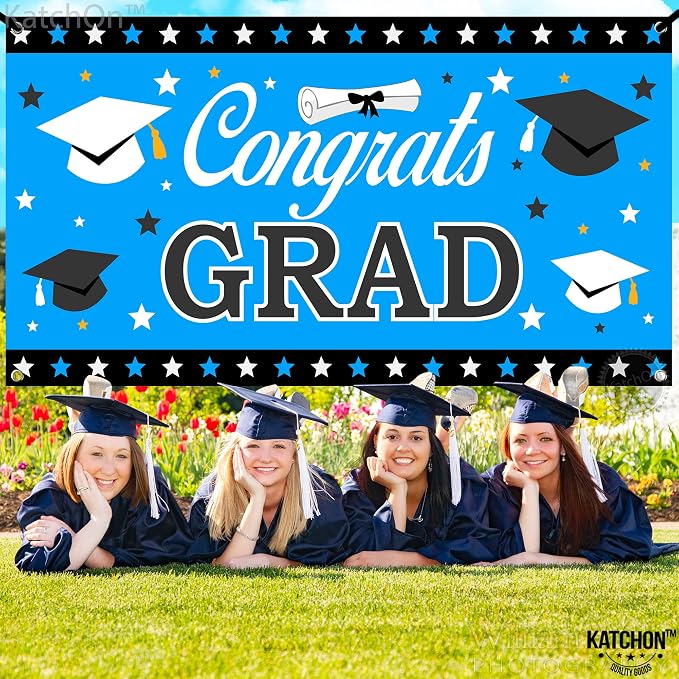 KatchOn Congrats Grad Banner 72x44 Inch | Graduation Banner, Congratulations - Image 2
