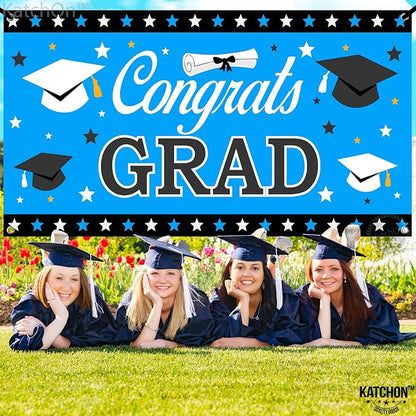 KatchOn Congrats Grad Banner 72x44 Inch | Graduation Banner, Congratulations - Image 2