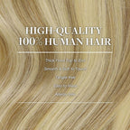 GOO GOO Clip in Hair Extensions Real Human Hair, Remy Human Hair Extensions Clip ins for Women, Natural Human Hair, 22inch 120g 7Pcs, 16/22 Light Blonde Highlighted Golden Blonde